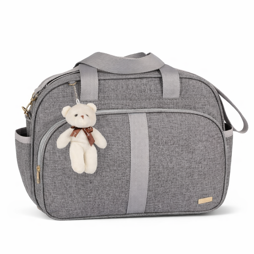 Bolsa Maternidade cinza Com Chaveiro
