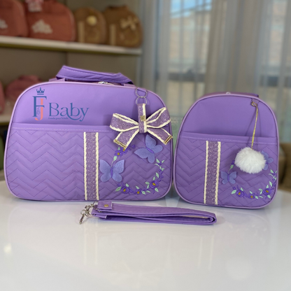 Bolsa Maternidade com laço lilas