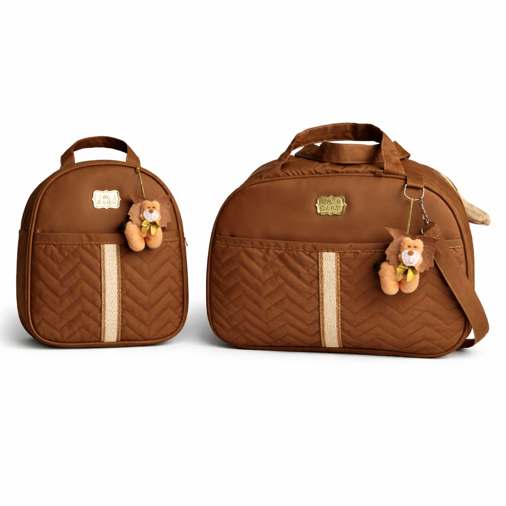 Kit Bolsa Maternidade e Mochila com Pelúcia
