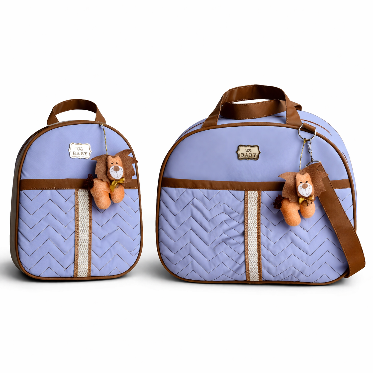 Kit Bolsa Maternidade e Mochila com Pelúcia