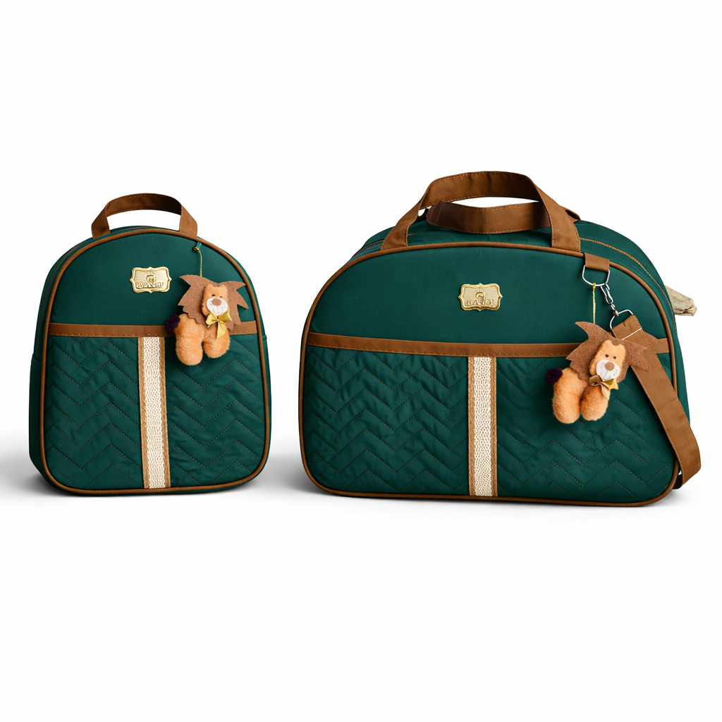 Kit Bolsa Maternidade e Mochila com Pelúcia