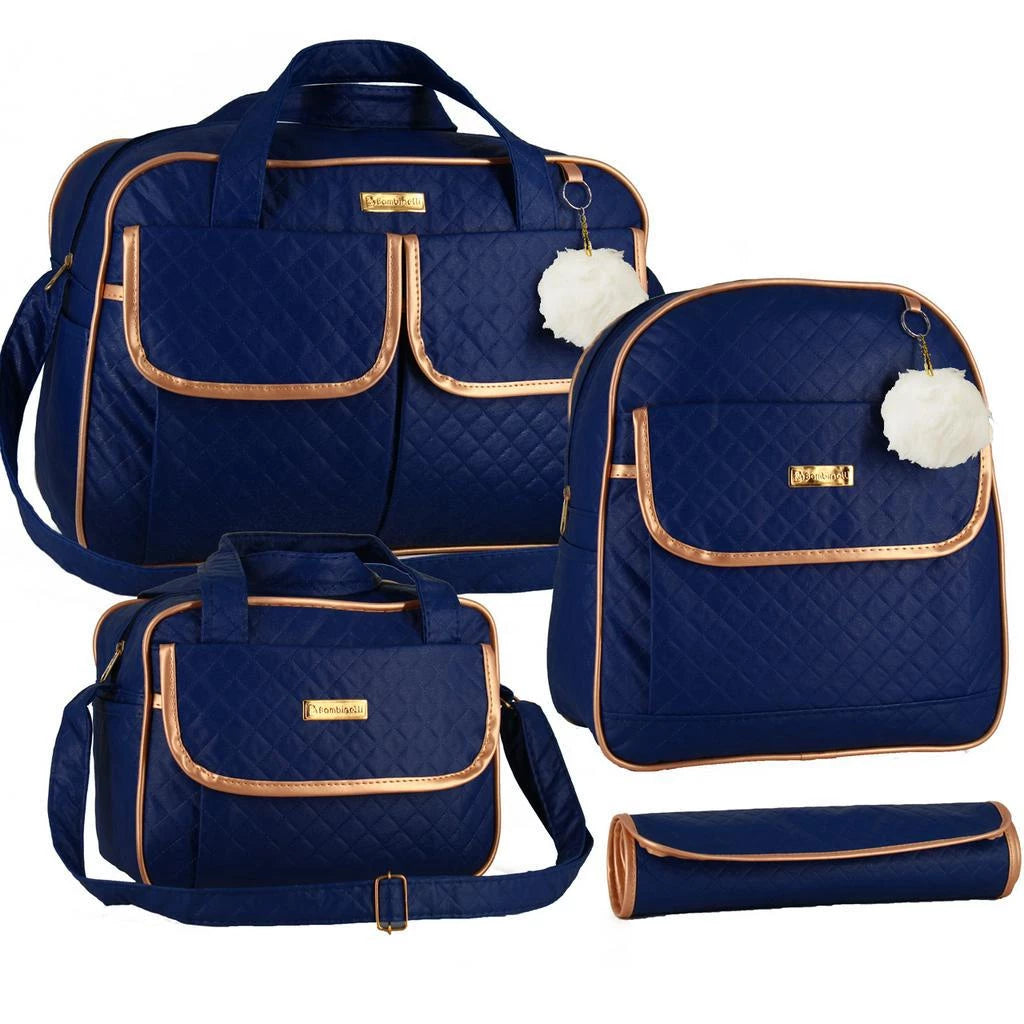 Kit Bolsa Maternidade azul marinho 3 peças