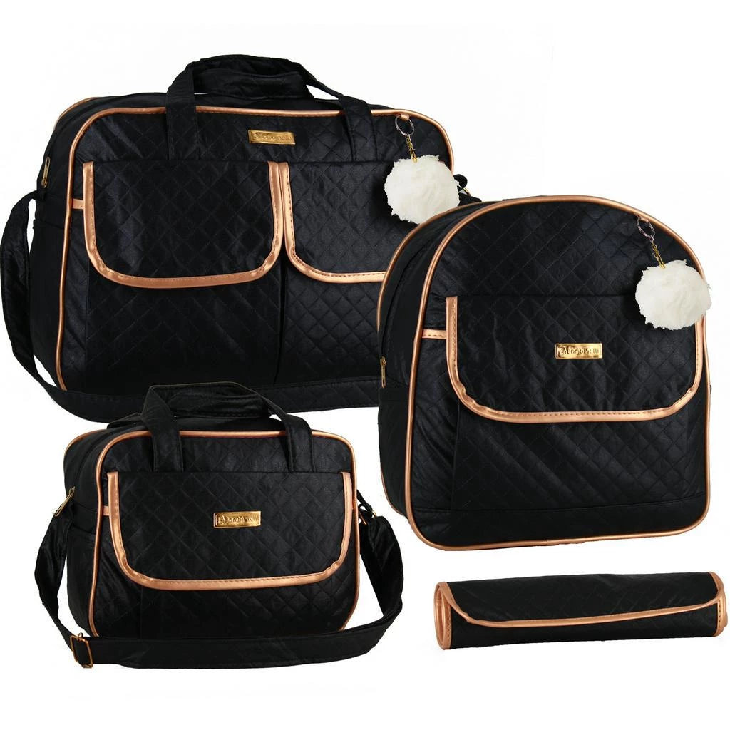 Kit Bolsa Maternidade preto 3 pecas