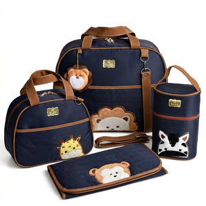Kit Bolsas Maternidade Bichinhos azul marinho
