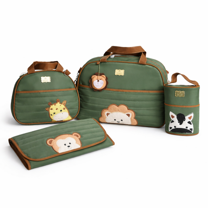 Kit Bolsas Maternidade Bichinhos verde
