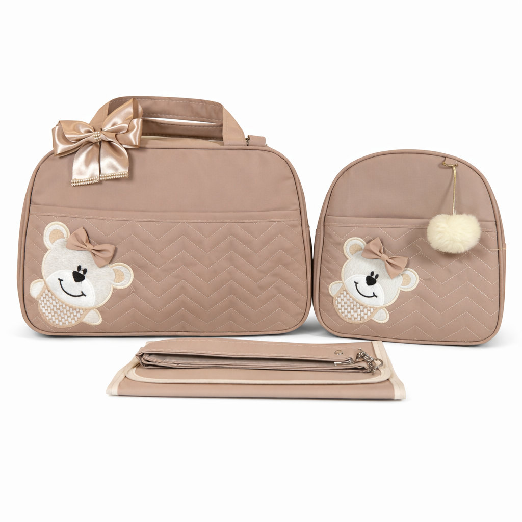 Kit bolsa maternidade marrom claro
