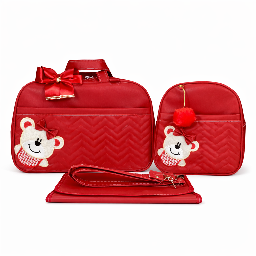 Kit bolsa maternidade vermelho 