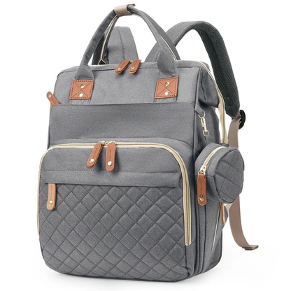 Mochila Maternidade Impermeável cinza claro