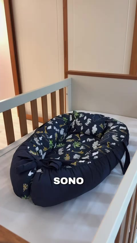 Ninho Redutor de Berço Menina Menino Bebe Enxoval Almofada Grande Rosa Azul Safari