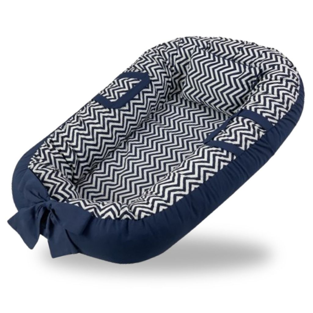 Ninho Redutor de Berço Menina Menino Bebe Enxoval Almofada Grande Rosa Azul Safari