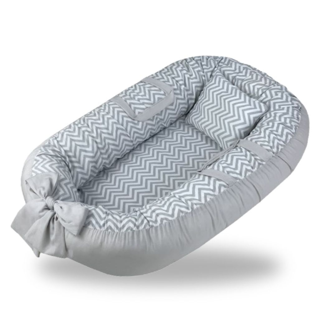 Ninho Redutor de Berço Menina Menino Bebe Enxoval Almofada Grande Rosa Azul Safari