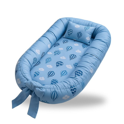 Ninho Redutor de Berço Menina Menino Bebe Enxoval Almofada Grande Rosa Azul Safari