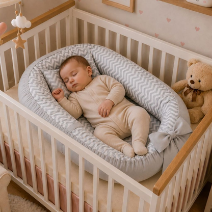 Ninho Redutor Berço Portátil com Almofada Enxoval Bebe Recém Nascido Menina Menino Safari Rosa Azul