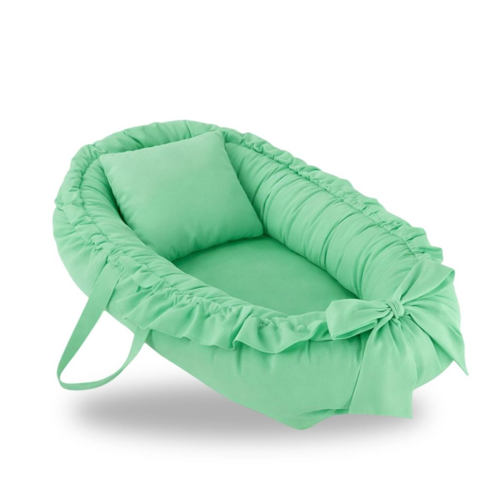 Ninho Redutor de Berço Travesseiro Anatômico Quarto Enxoval Bebe Menino Menina Rosa Azul Roxo